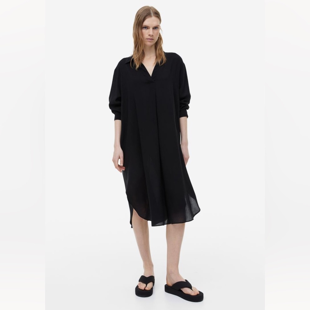 H&M Lyocell-blend shirt dress | NWOT - Picture 3 of 11